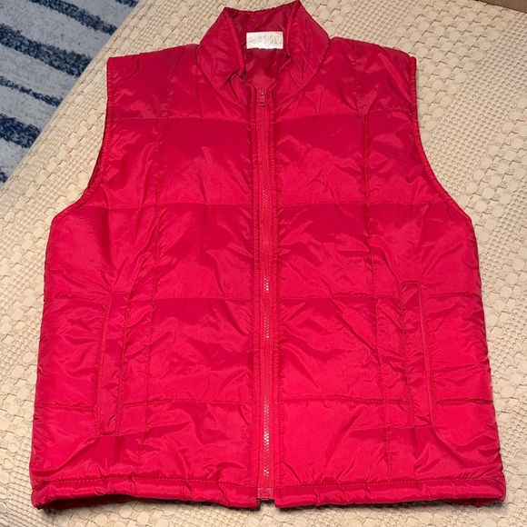 SIENNA Jackets & Blazers - Red Quilted Puffer Vest - Unbranded